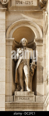 Statue von Jean-Baptiste Pigalle, Hôtel de Ville de Paris, Frankreich. Stockfoto