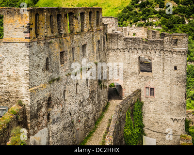 Die Ruinen der Burg Rheinfels in St. Goar, Deutschland Stockfoto