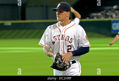 Houston, Texas, USA. 7. August 2013. 7. August 2013: Houston Astros Outfielder Brandon Barnes #2 vor dem MLB Baseball-Spiel zwischen der Houston Astros und den Boston Red Sox von Minute Maid Park in Houston, Texas. Bildnachweis: Csm/Alamy Live-Nachrichten Stockfoto