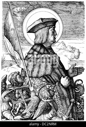 Porträt von Maximilian i. von Habsburg, 1459-1519, deutscher König und Kaiser des Heiligen Römischen Reiches Stockfoto