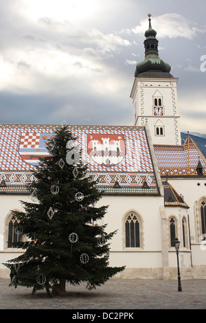 St.-Markus Kirche in Zagreb Kroatien Stockfoto