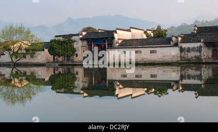 Hongcun ist ein altes Dorf, gelegen in der Provinz Anhui, China. Stockfoto