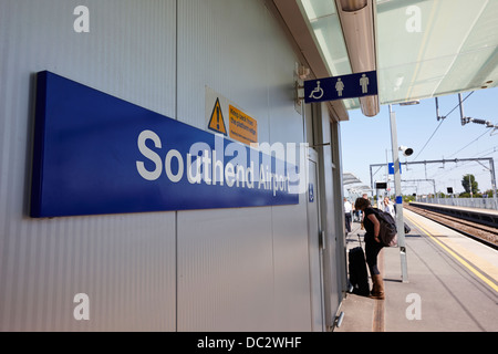 London Southend Airport Bahnhof Essex UK Stockfoto