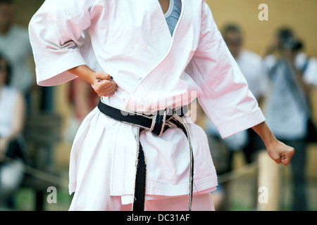 Karate-position Stockfoto