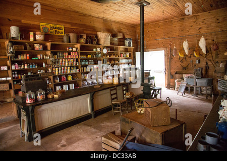 Präsident Jimmy Carter Knabenalter Bauernhof Museum Gemischtwarenladen 6. Mai 2013 in Plains, Georgia. Stockfoto