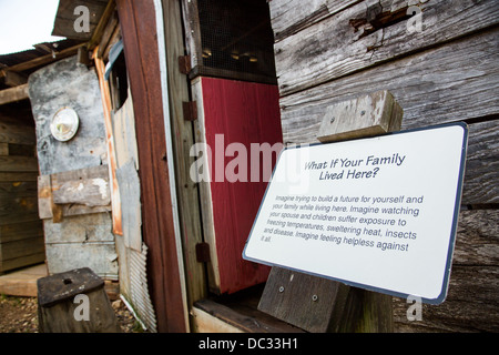 Der Lebensraum für Menschlichkeit Global Village & Discovery Center an die gemeinnützige, christliche Gehäuse Ministerium Lebensraum für Menschlichkeit International Americus, Georgia. Stockfoto