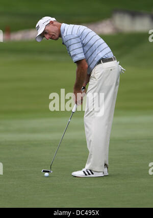 Oak Hill, Rochester, NY / USA. 8. August 2013. Jim Furyk in der ersten Runde der 95. PGA Championship im Oak Hill Country Club in Rochester, New York. Bildnachweis: Aktion Plus Sport/Alamy Live-Nachrichten Stockfoto