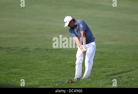 Oak Hill, Rochester, NY / USA. 8. August 2013. Jason Dufner in der ersten Runde der 95. PGA Championship im Oak Hill Country Club in Rochester, New York. Bildnachweis: Aktion Plus Sport/Alamy Live-Nachrichten Stockfoto