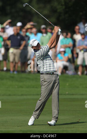 Oak Hill, Rochester, NY / USA. 8. August 2013. Steve Stricker in der ersten Runde der 95. PGA Championship im Oak Hill Country Club in Rochester, New York. Bildnachweis: Aktion Plus Sport/Alamy Live-Nachrichten Stockfoto