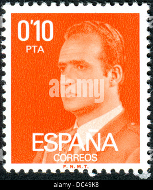 Spanien-CIRCA 1977: eine Briefmarke gedruckt in Spanien, zeigt der König von Spanien Juan Carlos i., circa 1977 Stockfoto