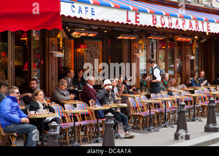 Cafe le Bonaparte in Saint Germain des Prés, Paris Frankreich Stockfoto