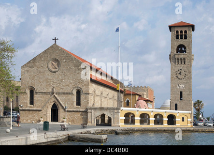 Kirche von Evangelismos, griechisch-orthodoxe Kathedrale von Rhodos und der Dodekanes. Ehemalige katholische Kathedrale Saint- Stockfoto