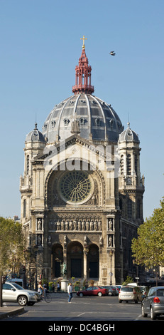 Fassade der Kirche Saint-Augustin in Paris Stockfoto