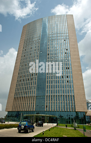 Wolkenkratzer der Afrikanischen Union Konferenzzentrum und Bürokomplex (AUCC), Addis Abeba, Äthiopien Stockfoto