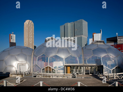 Schwebende Pavillon nachhaltige Architektur Rotterdam Niederlande Stockfoto