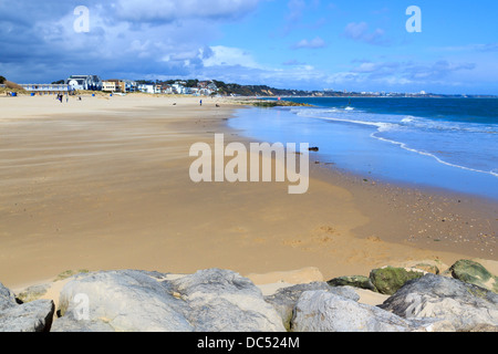 Sonnentag am Sandbanks Beach Dorset England UK Stockfoto