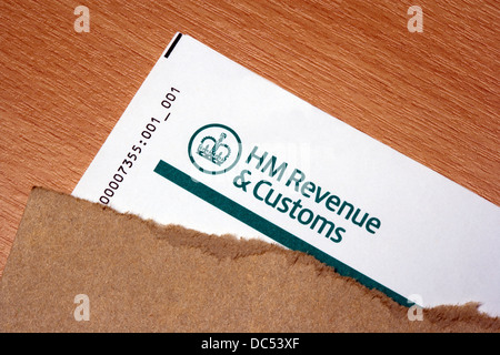 HM Revenue & Customs Brief und Umschlag Stockfoto