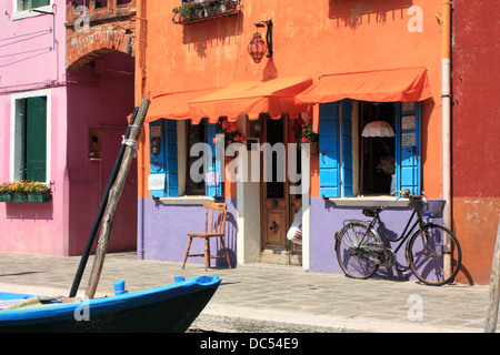 Bunte Häuser, Burano Insel Isola di Burano Insel, Venedig, Italien Stockfoto