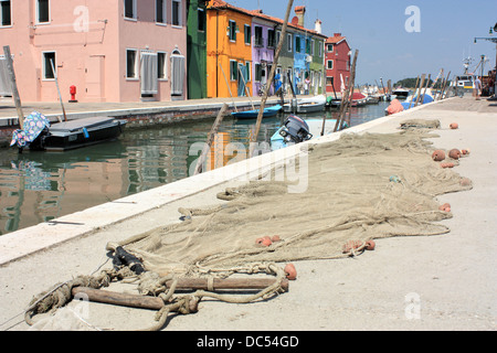 Fischernetz, Burano Insel Isola di Burano Insel Stockfoto