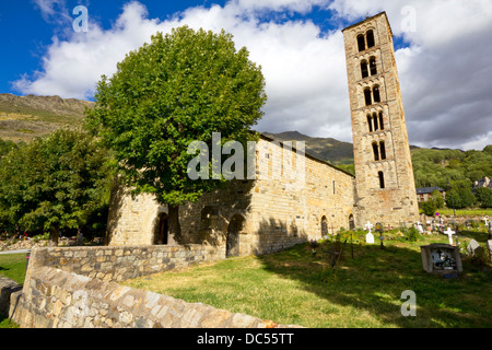 Kirche von Sant Climent de Taüll ist Stil der Romanik in der Provinz Lleida, Katalonien, Spanien. Stockfoto