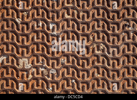 Alte rostige Metallplatte Muster Hintergrundtextur Stockfoto