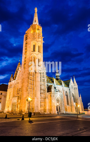 Matthias (Matthias in Magyar) oder Pfarrkirche unserer lieben Frau Maria wurde im 13. Jahrhundert erbaut. Budapest Stockfoto