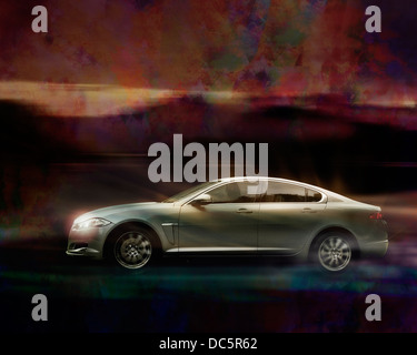 AUTOMOBILIA: Jaguar XF 2013 (digitale Kunst) Stockfoto