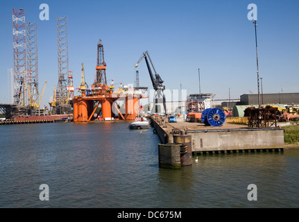 Stena Spey Rig Bohrinsel Keppel Verolme Shipyard Botlek Port of Rotterdam Niederlande Stockfoto