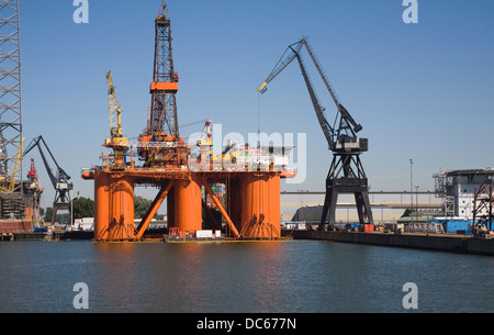 Stena Spey Rig Bohrinsel Keppel Verolme Shipyard Botlek Port of Rotterdam Niederlande Stockfoto