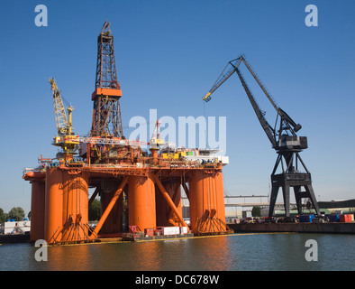 Stena Spey Rig Bohrinsel Keppel Verolme Shipyard Botlek Port of Rotterdam Niederlande Stockfoto