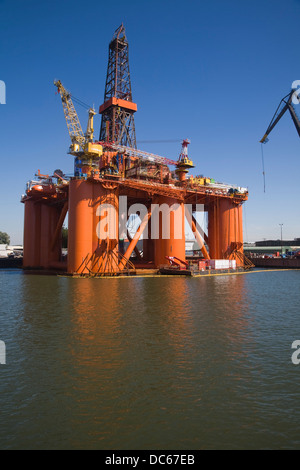 Stena Spey Rig Bohrinsel Keppel Verolme Shipyard Botlek Port of Rotterdam Niederlande Stockfoto