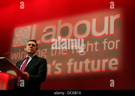 Manchsester der Labour Party Conference 2008. Gordon Brown Stockfoto