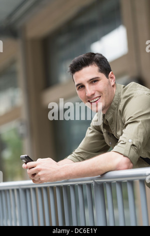 Mann-SMS Stockfoto