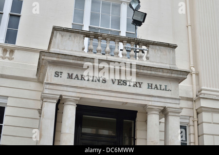 St.-Martins Sakristei Hall in der Nähe von Trafalgar Square, London, UK. Stockfoto