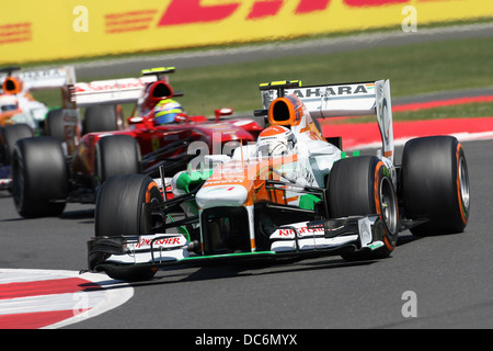 Adrian Sutil, Force India, 2013 F1 British GP, Silverstone. Stockfoto