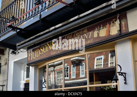 Hudsons Old English Restaurant in Baker Street, London, UK Stockfoto