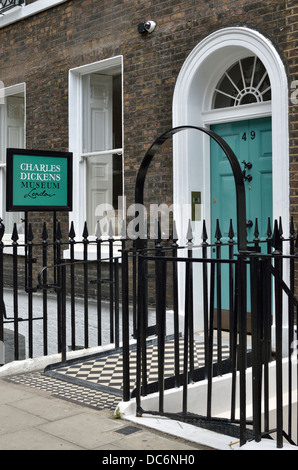 Das Charles Dickens Museum in Doughty Street, London, UK Stockfoto