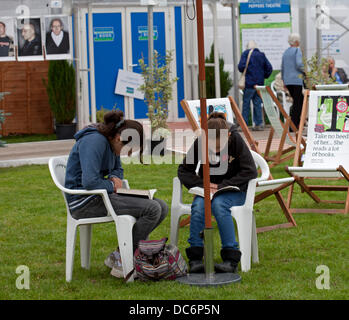 Edinburgh, 10. August 2013, Eröffnungstag der 30. Edinburgh International Book Festival 2013 Stockfoto