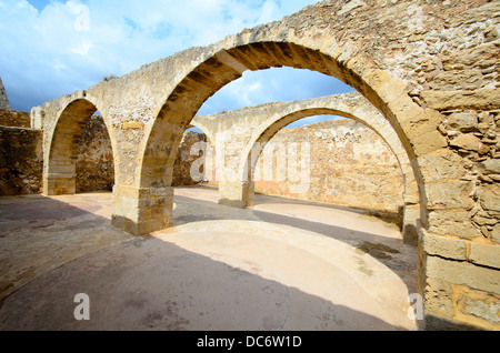 Komplex von Zeitschriften in der venezianischen Festung von Rethymnon - Kreta, Griechenland Stockfoto