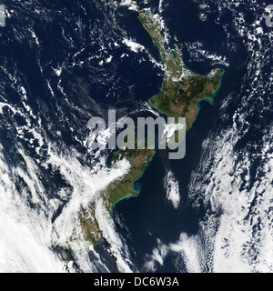 New Zealand Satellitenansicht Stockfoto