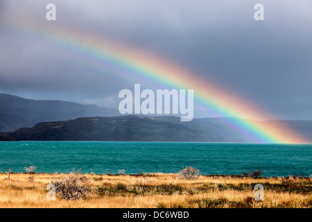 Chile, Torres del Paine Nationalpark, Lake Pehoe Stockfoto