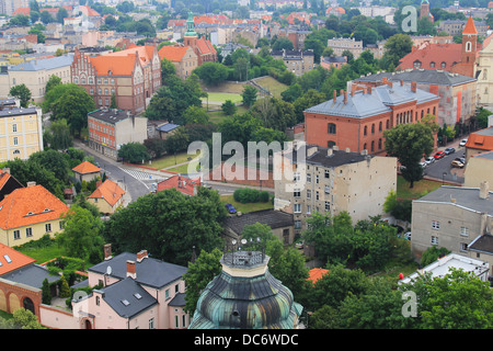 Panorama von Gniezno. Blick vom Turm Archicathedral Basilika Stockfoto