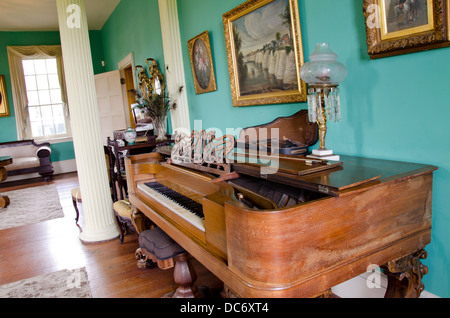 Marengo County, Alabama Demopolis. Bluffen Sie, Halle, historischen antebellum Haus & Museum, c. 1832, Wohnzimmer. Stockfoto
