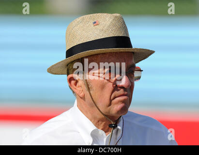 Watkins Glen, New York, USA. 10. August 2013. 10. August 2013: NASCAR Team-Besitzer Jack Roush Zeittraining für die NASCAR Nationwide Series Zippo 200 in The Glen in Watkins Glen International in Watkins Glen, New York. Bildnachweis: Csm/Alamy Live-Nachrichten Stockfoto