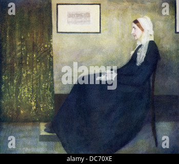 Dieses Gemälde von James Whistler, mit dem Titel Portrait of My Mother, wurde erstmals im Jahre 1872 in der Royal Academy ausgestellt. Stockfoto