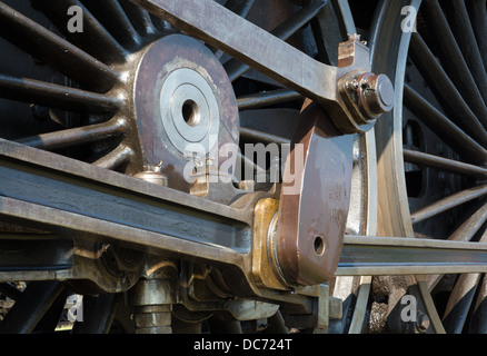 Detail der Rute Antrieb auf alte Dampflok Stockfoto