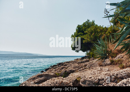 Adria-Küste in Murvica Dorf, Kroatien Stockfoto