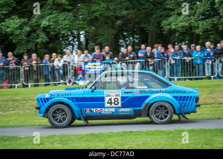 Lurgan, Co Armagh, Nordirland, Vereinigtes Königreich, Rallye-10. August 2013, Autos, die Teilnahme an der jährlichen Lurgan Park-Rallye, Roger Bradley/Alamy Live News Stockfoto