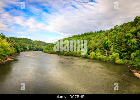 Cumberland River im Cumberland Falls State Resort in Kentucky Stockfoto