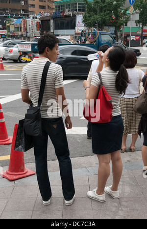 Junges Paar in Seoul, Korea. Stockfoto